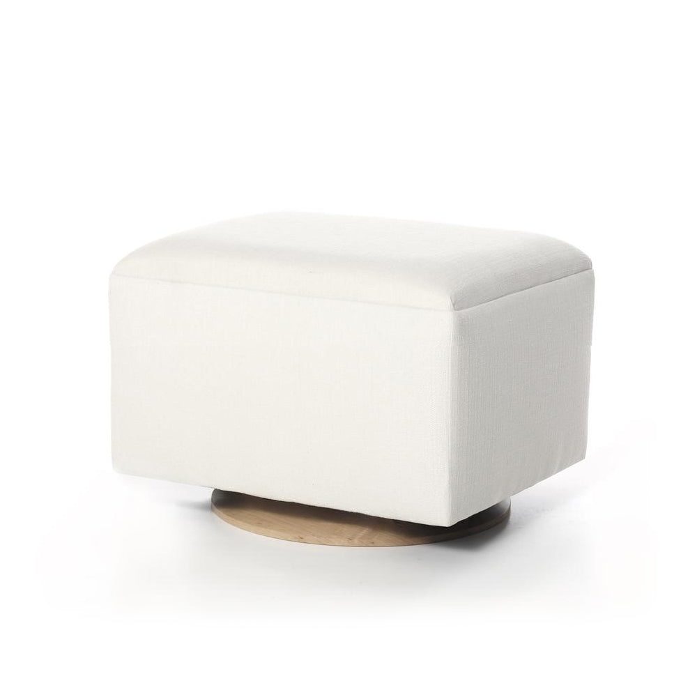 Oilo Canada - Small Stationary Ottoman with Wood Base - ella+elliot