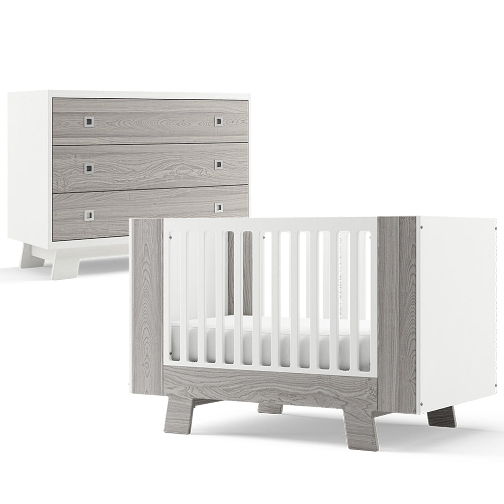 Dutailier Canada - *Floor Model* Pomelo 3-in-1 Crib & Pomelo 3 Drawer Dresser Bundle - ella+elliot