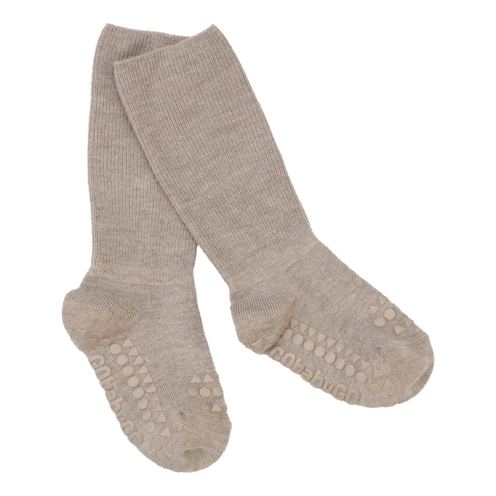 GOBABYGO Canada - Non-Slip Bamboo Socks - Sand - ella+elliot