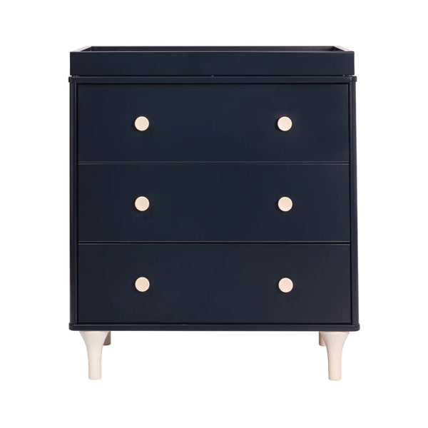 Babyletto Canada - *FLOOR MODEL* Lolly 3 Drawer Changer Dresser Navy / Washed Natural - ella+elliot