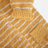 7a.m. Enfant Canada - Long Sleeved Striped Romper Fuzzy - Amber / Ecru - ella+elliot