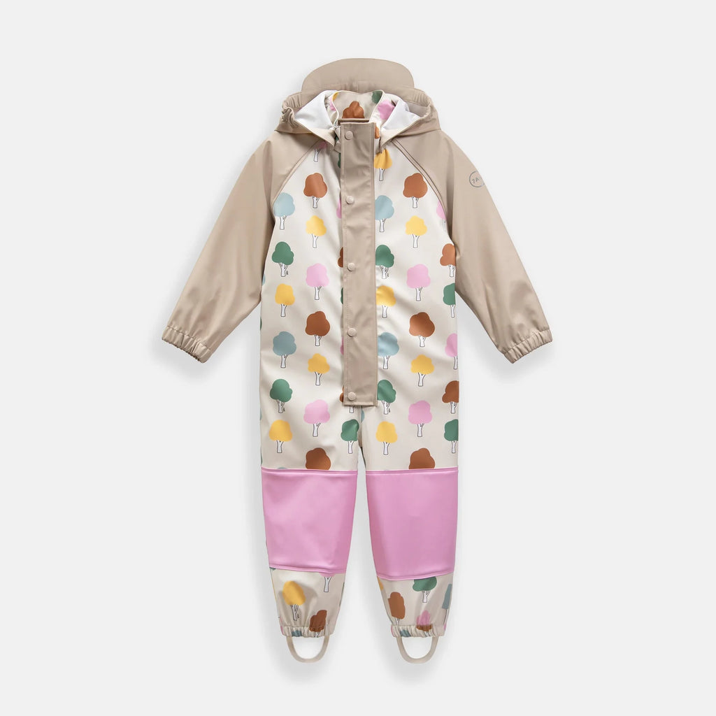 7a.m. Enfant Canada - Rain Coverall - Rainy Trees Beige - ella+elliot