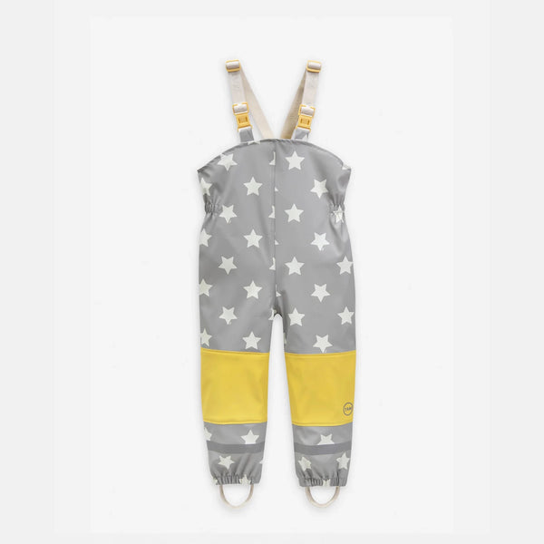 7a.m. Enfant Canada - Rain Suspender Pants - Rainy Stars Yellow - ella+elliot