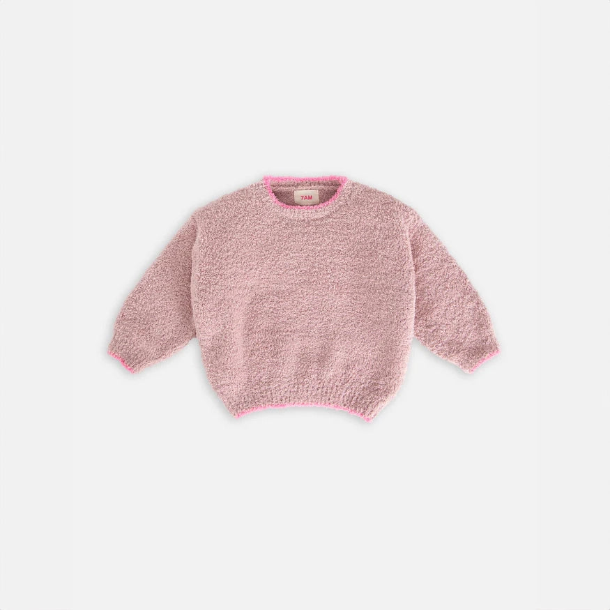 7a.m. Enfant Canada - Boxy Sweater Fuzzy - Ash Rose - ella+elliot