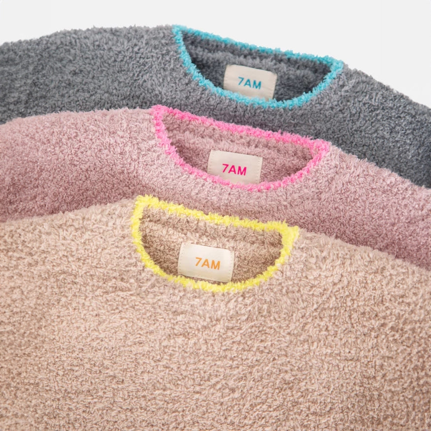 7a.m. Enfant Canada - Boxy Sweater Fuzzy - Ash Rose - ella+elliot