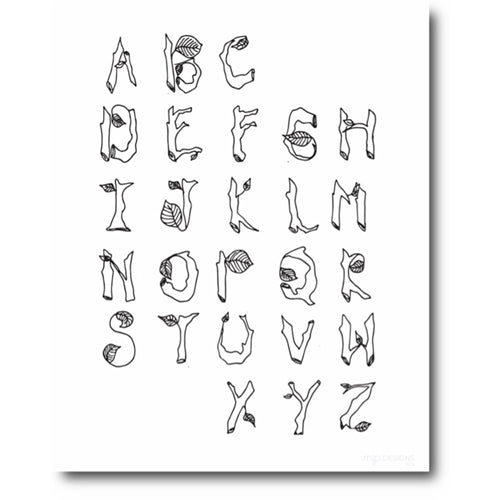 mjpDESIGNS Canada - Nature Alphabet Art Print - Uppercase - ella+elliot