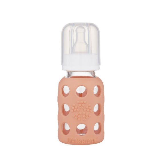 Lifefactory Canada - LF Glass Bottle 4oz - Cantaloupe - ella+elliot