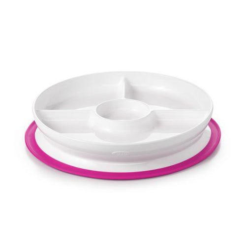 OXO tot Canada - OXO Stick & Stay Divided Plate Pink - ella+elliot
