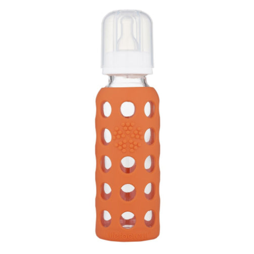 Lifefactory Canada - LF Glass Bottle 9oz - Papaya - ella+elliot