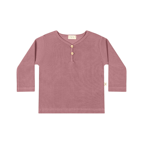 UAUA Canada - Button T-Shirt Long Sleeves - Hibisco - ella+elliot