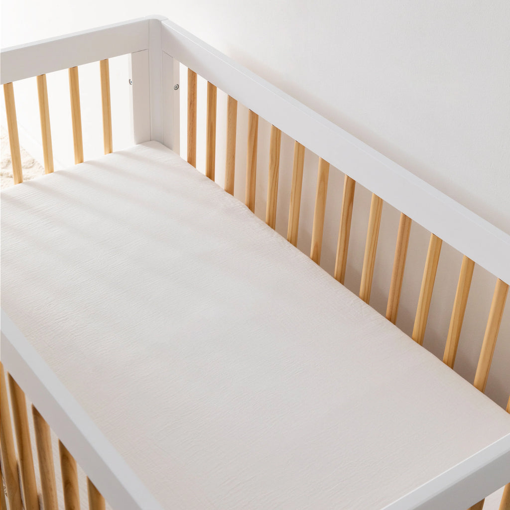 Babyletto Canada - Muslin Crib Sheet - White - ella+elliot