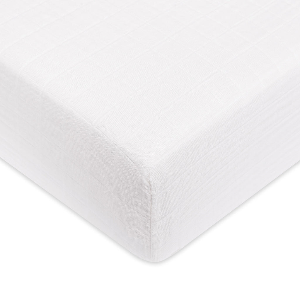 Babyletto Canada - Muslin Crib Sheet - White - ella+elliot