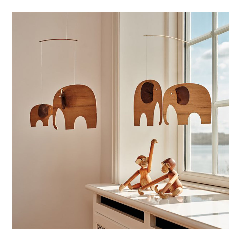 Flensted Canada - Elephant Party Teak Mobile - ella+elliot