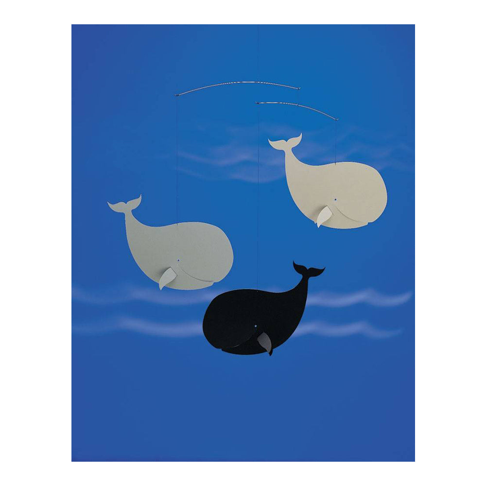 Flensted Canada - Happy Whales Grey Mobile - ella+elliot