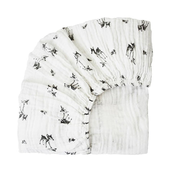 Charlie Crane Canada - Rose in April Fawn Kumi Cradle Sheet - ella+elliot
