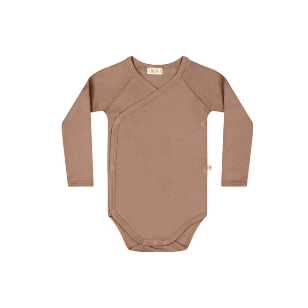 UAUA Canada - Kimono Onesie Long Sleeves - Castagna - ella+elliot