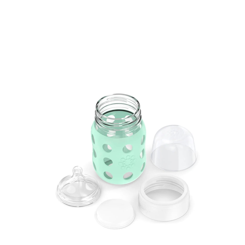 Lifefactory Canada - LF Wide Neck Glass Bottle 8oz - Mint - ella+elliot