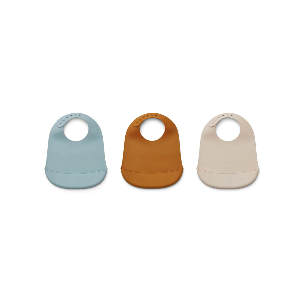 Liewood Canada - Maru Silicone Bib- 3 pck - ella+elliot