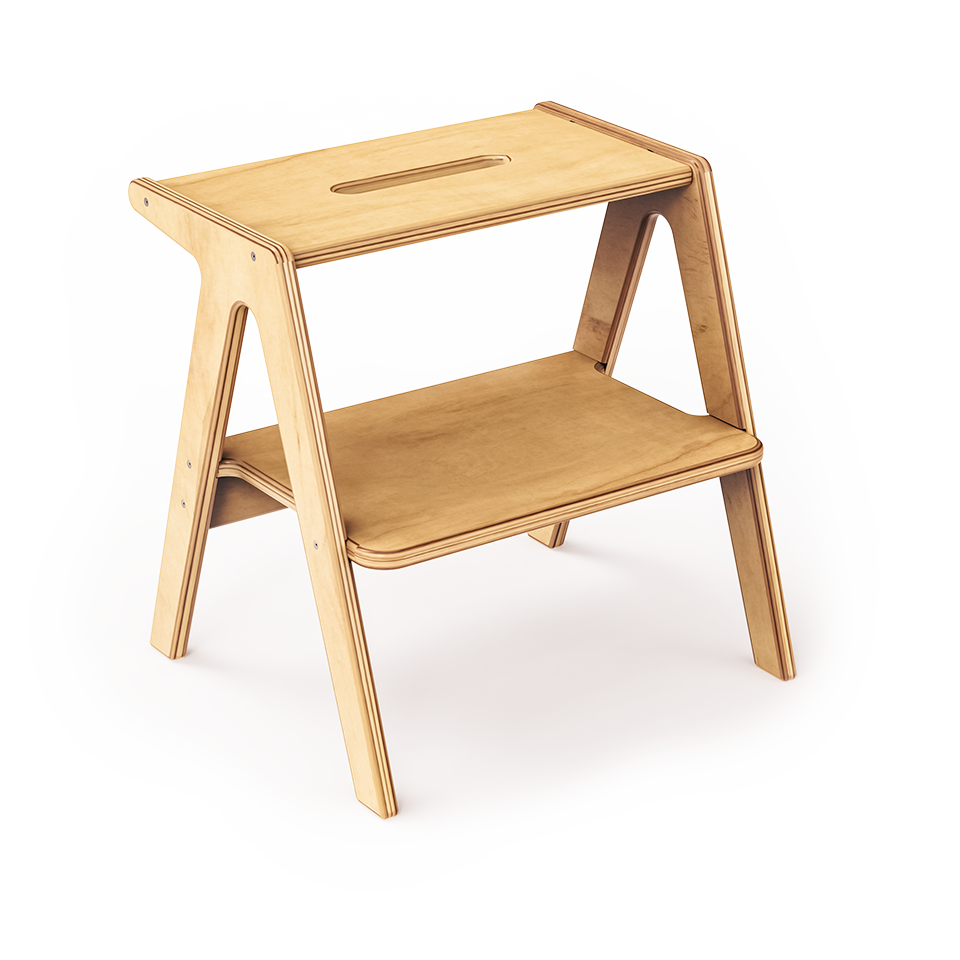 All Circles Canada - Wooden Step Stool - Two Step - ella+elliot