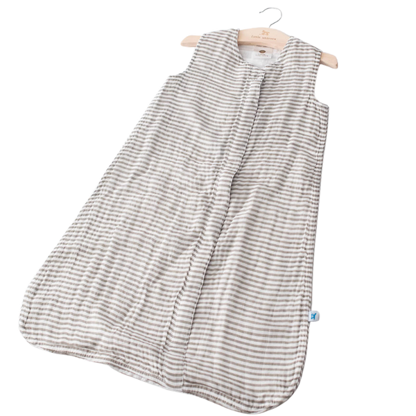 Little Unicorn Canada - Cotton Muslin Sleep Bag - Grey Stripe - ella+elliot