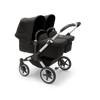 Bugaboo Canada - Donkey 5 Twin in Midnight Black with Aluminum Frame - ella+elliot