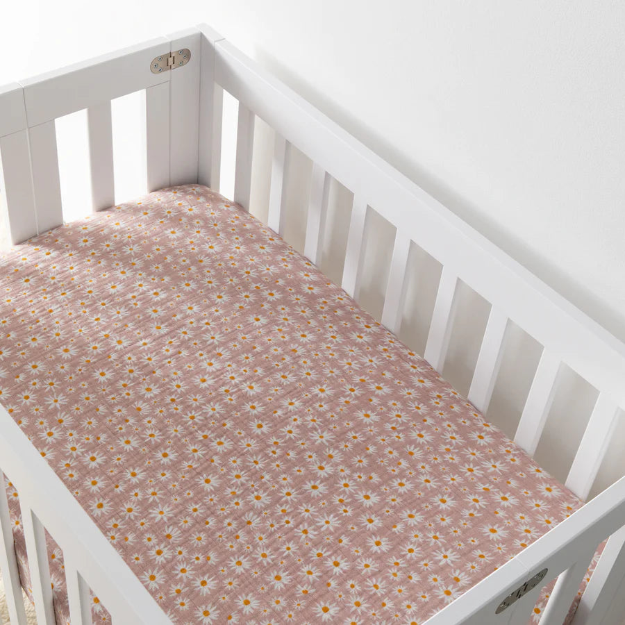 Babyletto Canada - Muslin Mini Crib Sheet - Daisy - ella+elliot