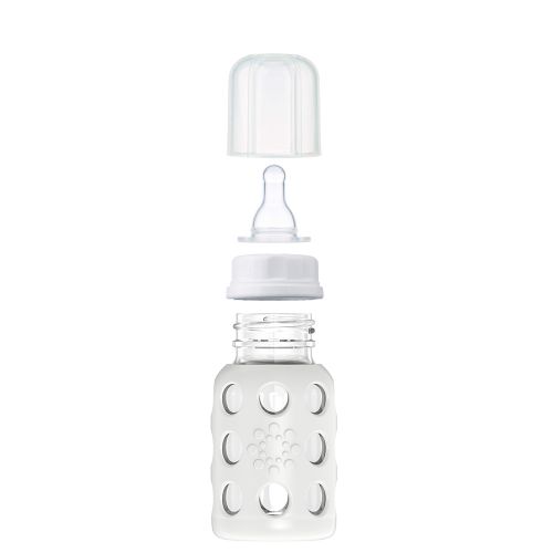 Lifefactory Canada - LF Glass Bottle 4oz - Cool Grey - ella+elliot