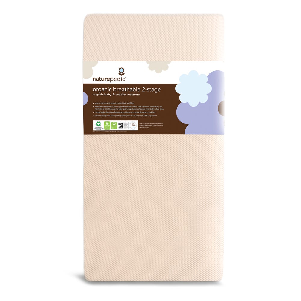 Naturepedic Canada - Naturepedic Organic Breathable 2-Stage Baby Crib Mattress MC46 - ella+elliot