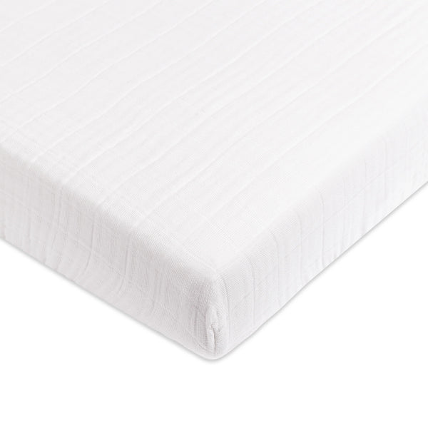 Babyletto Canada - Muslin Mini Crib Sheet - White - ella+elliot