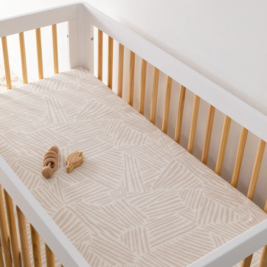 Babyletto Canada - Muslin Crib Sheet - Oat Stripe - ella+elliot