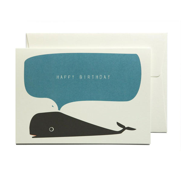 Germany Canada - German Greeting Card - Happy Birthday Whale - ella+elliot