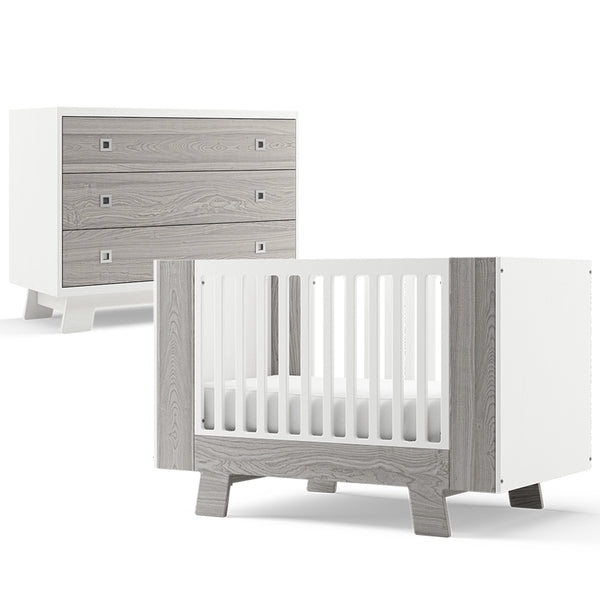 Dutailier Canada - *Floor Model* Pomelo 3-in-1 Crib & Pomelo 3 Drawer Dresser Bundle - ella+elliot