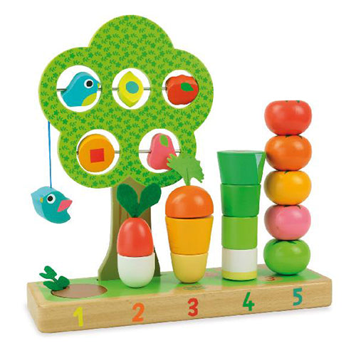 French Design Canada - French Stacking Toy - Counting Veg - ella+elliot